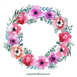 粉红色花花环