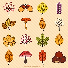 手繪的紅葉