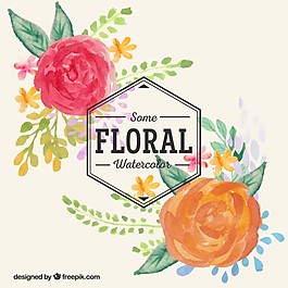 手繪水彩花