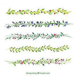 手繪花枝