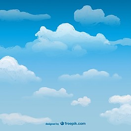 水彩画天空