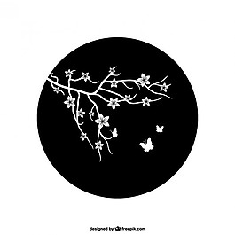 黑和白櫻花