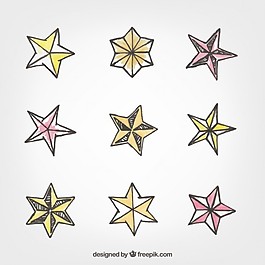 手绘装饰星