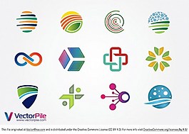 混合標志矢量設計元素
