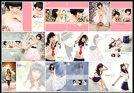 {花浪漫}跨頁寫真模板