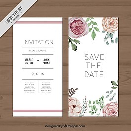 結(jié)婚邀請用手畫玫瑰