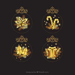 金色的圣誕飾品