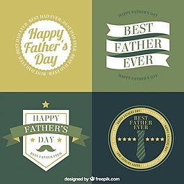 在平面設(shè)計和復(fù)古風(fēng)格的父親節(jié)徽章