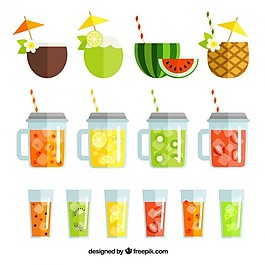 異國(guó)水果飲料