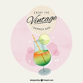 夏日酒吧海報