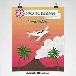 异国情调的岛屿的海报