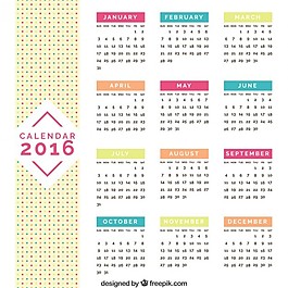 豐富多彩的2016日歷