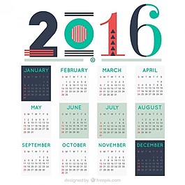 摘要2016日歷