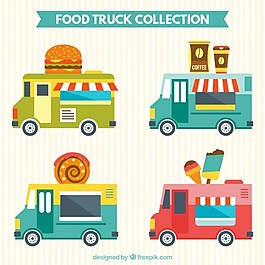 美味的食品的卡車