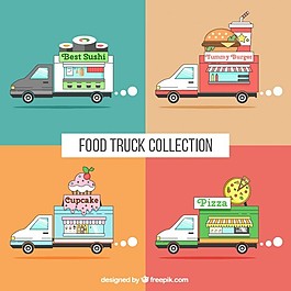 好的食品卡車收藏