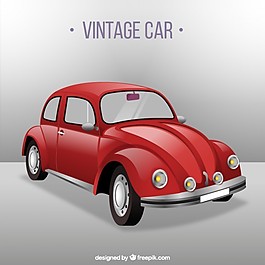 紅色的老式汽車