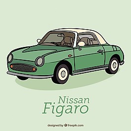 綠色的復古車