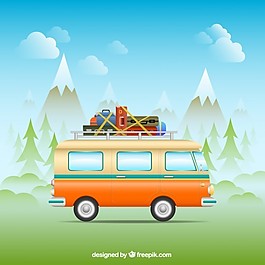復(fù)古的旅行車