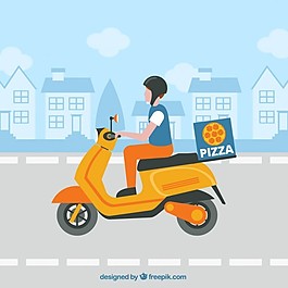 送披萨的