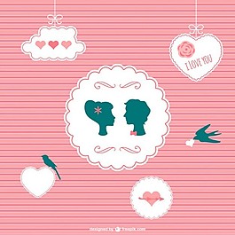 浪漫的情侶卡