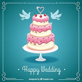 幸福的結(jié)婚證和蛋糕