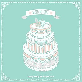 手繪結(jié)婚蛋糕