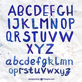 水彩画的手写字体