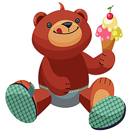 冰淇淋卡通熊Funny Bear 06