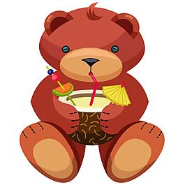 可愛卡通熊椰汁Funny Bear 01
