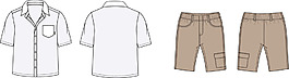 夏季校服 制服 正装 短袖衬衫