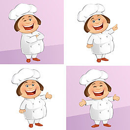 可愛的卡通廚師