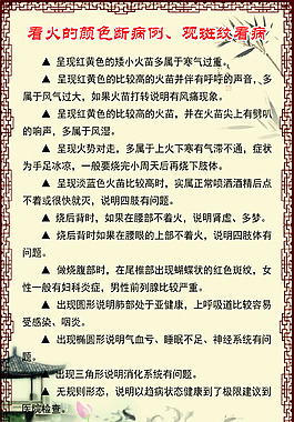 看火的顏色斷病例
