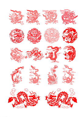 龍紋矢量圖圖片
