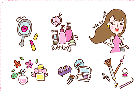 矢量人物  化妝圖片