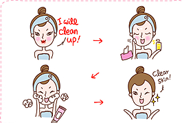 矢量人物 化妝圖片