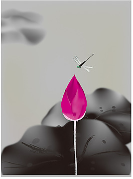蜻蜓荷花