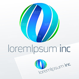 時尚圓形LOGO設計矢量素材