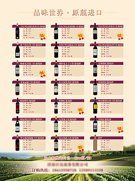 紅酒價格單頁