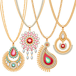 精美鉆石戒指珠寶矢量素材