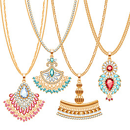 精美鉆石戒指珠寶矢量素材