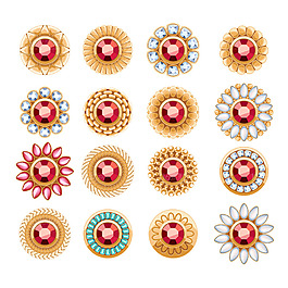 精美鉆石戒指珠寶矢量素材