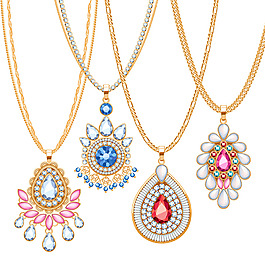 精美鉆石戒指珠寶矢量素材