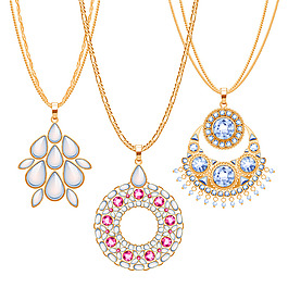 精美鉆石戒指珠寶矢量素材