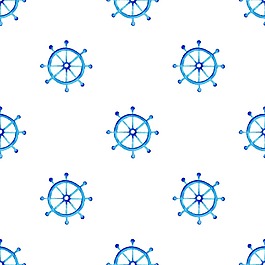 淡蓝色船舵图片素材