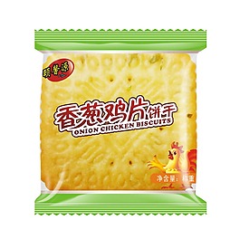 零食 食品 香蔥雞片餅干 包裝設計