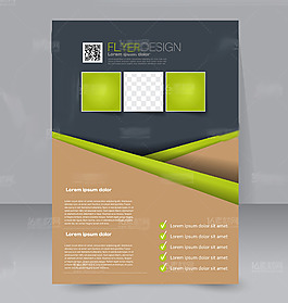 時尚商務廣告單頁宣傳單矢量效果圖素材