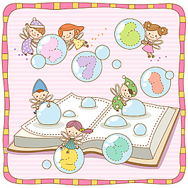 韓風卡通兒童矢量素材298