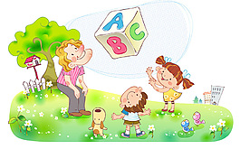 卡通兒童插畫 AI矢量