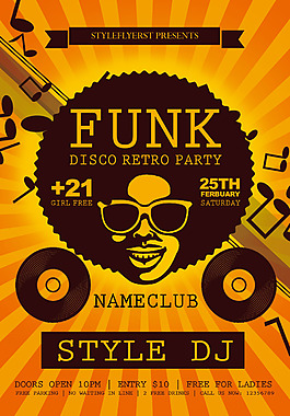 funk音樂海報