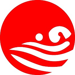 圆形红色LOGO设计矢量